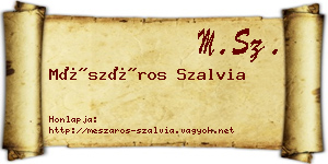 Mészáros Szalvia névjegykártya